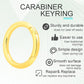 10 Pack 1-1/4" Trigger Spring O Rings, Metal Round Carabiner Clip Snap Hook, Spring Keyring Buckles for Replacement Purse Strap, Paracord Lanyard Clips, Keychain Rings Hardware DIY Crafts Making
