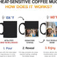 Personalized Coffee Mug – Custom Photo, Text, or Logo Ceramic Magic Mug Tea | Taza Personalizada with Heat Sensitive Color Changing Cup | Customized Gift Idea for Men & Women - Black | 11oz