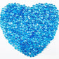 0.88LB Blue Fish Tank Gravel Aquarium Glass Stones Sea Glass Pebbles Aquarium Gravel Rocks Fish Tank Rocks, Beads Pebbles Rock Sand Glass Gems Stones for Vase Filler Fish Turtle Tank Decoration