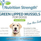 Green Lipped Mussels for Dogs for Joint Support & Inflammatory Relief, Promote Normal Mobility & Flexibility, Boost Prebiotic Activity, Support Gut Microbiome, 120 Chewable Tablets