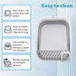 Collapsible Cat Litter Box,Open Potty Pan Cat Toilet Foldable Portable Cats Litter Box Travel Litter with Scoop,Waterproof Low Entrance for Kitten and Cat Toilet Easy Clean 17.7"×13.4"x4.9"(Grey)