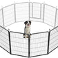 FXW Rollick Unleashed Dog Playpen for Indoor, Yard, RV Camping, 40 inch 4 Panels for Medium and Large Dogs, Black│Patented