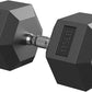 Hex Dumbbell 40-125 lb, Rubber Encased Exercise & Fitness Dumbbells, Hand Weight for Strength Training