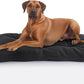 MABOZOO Chew Proof Indestructible Dog Beds for Aggressive Chewers,Durable Dog Crate Pad,Washable Tough Pet Mats for Kennel,Black,M 18x29 in