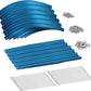 Land Guard 8×2×1.5ft Galvanized Raised Garden Bed Kit, Raised Garden Boxes Outdoor, Oval Metal Raised Garden Beds for Vegetables, Blue