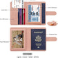 Melsbrinna Rfid Passport Holder for Travel women/Men, Cute Passport Wallet Rfid Blocking Card Slots, Rfid Passport Cover/CaseTravel Wallet, Passport Book Holder (2, Black pink)