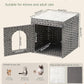 Cat Beds for Indoor Cats Extra Large Double Cat Cave Pet Cube, Handwoven Rattan Cat Houses with Double-Sided Soft Cushions, 18.5 x 20.5 x 19.1 Inches Foldable Hideaway in Living Room Gray