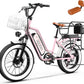 2 Seater Electric Bike, 48V 20AH(𝟗𝟔𝟎𝐖𝐇) Large Removable Battery, 𝟏𝟑𝟎𝟎𝐖 Peak Motor, 20"x 4.0" Fat Tire Ebike for Adults, 80+Miles Max,30+MPH, City Couple E Bike for All Terrain