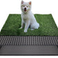 Dog Grass Pad with Tray, 35" X 23" Large Indoor/Outdoor Potty Training Pad, Durable Leak-Proof Tray and Reusable Puppy Grass Pads, Easy Clean Portable Pet Relief System for Small to Medium Dogs
