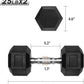 RitFit 5-650 LBS PVC Encased Hex Dumbbell Sets with Optional Rack for Home Gym, Hand weight with Chrome Handle for Strength Training, Workouts