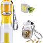 Dog Water Bottle with Food Container & Poop Bag Holder, Travel Water Bowl, Portable Pet Dispenser, Dog Stuff Accessories Items, Puppy Essentials Necessities for Yorkie Chihuahua Walking Hiking