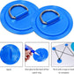 TOBWOLF 6 Pack Stainless Steel D-Ring Patch for Inflatable Boat Kayak Dinghy SUP, D-Ring PVC Patch Stand-Up Paddleboard Canoe Rafting Accessories, NO Glue Included
