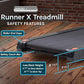 Pro Runner X Treadmill - Heavy Duty Home Construction - FreeSync FTMS Bluetooth Connectivity - Low 6.5" Step-up Height - Foldable Compact Storage - Orthopedic Belt - 350 lb Capacity