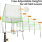 CXRCY Volleyball Training Net System, 11x 8 FT Volleyball Practice Net Station with Adjustable Height Freely, Portable &Easy Setup for Backyard Individual &Team Practice-Include Oxford Cloth Bag