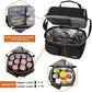 opux Lunch Box for Men, Adult Lunch Box Cooler, Insulated Lunch Bag Women, Dual Compartment Lunchbox for Work, Leakproof Double Decker Lunch Bag, Soft Lunch Pail Tote Boys Girls Kids School, Black