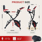 BARWING Stationary Exercise Bike for Home Workout, 5 IN 1 Foldable Indoor Cycling Bike for Seniors, 350LB Capacity, 16-Level Magnetic Resistance, Seat Backrest Adjustments