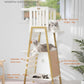 FourFurPets Modern Cat Tree, 58-Inch Cat Tower for Large Cats, Maine Coon Cat Tree with Scratching Board, Large Perch, Hammock and Removable Pads, White