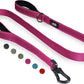 TwoEar 5FT 1IN Strong Rose Dog Leash with 2 Padded Handles, Traffic Handle Extra Control, Comfortable Soft Dual Handle, Auto Lock Hook, Reflective Walking Lead for Small Medium and Large Dogs