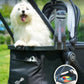 Pet Stroller for Small Dogs and Cats, One-Click Foldable Dog Stroller with Detachable Carrier & 3 Safety Tethers, Holds up to 33 lbs, Storage Basket & Cup Holder, Breathable Mesh, Black