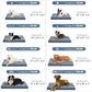 Outdoor Extra Large Dog Bed, Jumbo Waterproof Dog Bed for Large Dogs, Orthopedic Egg Foam Pet Bed Mat with Removable Oxford Cooling Cover, Blue