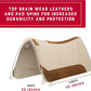 Weaver Equine 30" x 30" Contoured Wool Blend Felt Horse Saddle Pad, Shock Absorbing Western Saddle Pad for Protection, Durable Equine Supplies, Tan