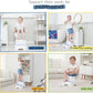 Blue Toddler Step Stool for Bathroom Sink, 2 Step Stool for Kids Kitchen Sink, Heavy Duty Stepping Stool for Toddlers Toilet Potty Training (2 Pack, White-Blue)