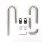 LANDEN 304 Stainless Steel Lily Pipes with Clamps for Rimless Glass Aquarium, Inflow and Outflow Set (Pipe Diameter 16mm)