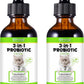 3-in-1 Probiotics for Cats(Pack of 2) with Digestive Enzymes & Prebiotics – Supports Gut Health, Immune System & Diarrhea Relief – 2 x 60ml for Cats of All Ages