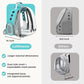 Lollimeow Cat Carrier Backpack, Bubble Expandable Backpack Carrier, Pets and Small Dogs,Airline-Approved, Designed for Travel, Hiking, Walking & Outdoor Use (Front Expandable-Green)