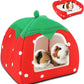 BWOGUE Guinea Pig House Bed Cozy Hamster Cave Large Hideout for Dwarf Rabbits Hedgehog Bearded Dragon Winter Nest Hamster Cage Accessories