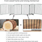 Freestanding Panel Dog Gate for Indoor Doorways, Stairs, or Hallways, Foldable Wooden Pet Gate, Support Feet Included, 24" Height-6 Panels, White