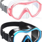 Supertrip Adult Swim Goggles Swimming Goggles with Nose Cover Elastic Fabric Strap Tempered Glass Snorkeling Gear for Adults