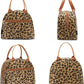 FlowFly Leopard Insulated Lunch Cooler Bag - Tote Organizer for Women/Men, Leopard
