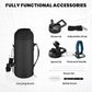 Insulated Water Bottle 40 oz, Triple Wall Vacuum Stainless Steel (Cold for 48 Hrs), Leak Proof & Non-BPA, Modern Water Flask Jug with Paracord Handle & Straw Spout Lids, Cyan Blue