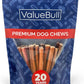 ValueBull Bully Sticks for Dogs, Thick 6 Inch, 25 Count - All Natural, Grass Fed, Single Ingredient, Long Lasting Dog Treats