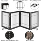 Dog Gate Wire Dog Gates for House Doorways Stairs 24-Inch Freestanding Pet Gate Puppy Fences Indoor (4 Panel, Black)