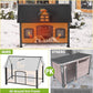 GUTINNEEN Dog House Outdoor with Strong Metal Frame Insulated Dog Kennel for Small Medium Large Dogs Puppy Cage for Winter Weatherproof