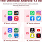 144GB MP3 Player with Bluetooth WiFi, Android 13 OS MP3 MP4 Player with 4" Touchscreen and Speaker, MP3 Music Players with Spotify, Audible, Amazon Music, Play Store (Pink)