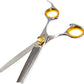 Professional Cat and Dog Grooming Scissors 6.5" 42-Tooth heavy-duty Thinning Scissors for Dogs and Cats, 440c Japanese Steel Comfortable Long-Lasting Sharpness for Years