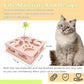 Interactive Wooden Cat Puzzle Toy Box Indoor Hunting Play Toy to Stimulate Your Cat’s Energy and Instincts (Pink)