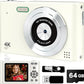 Digital Camera, 44MP Full HD 1080P Point and Shoot Camera with 64GB Card, Anti Shake 16X Zoom Compact Volg Cameras, Portable Small Camara Gift for Kids, Ages Teen Girl Boy - White