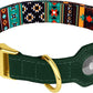 AirTag Dog Collar for Small Medium Large Breed - Adjustable Cute Pattern Dog Collar with Airtag Holder - Soft Leather Tracker GPS Apple Air Tag Pet Collars (Large, 17"-21" Neck Fit, Tribal)