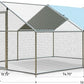 1.26'' Large Metal Chicken Coop Run Walk in, Chicken Runs for Yard with Cover, Chicken Pens Outdoor, Spire Roofed Outside Dog Kennel with Roof (9.8’Lx13.1’Wx6.4’H)