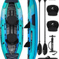 UPWELL 11'/14'6”Inflatable Kayak with Drop Stitch Floor and Accessories Including Kayak Seat with Thickened Cushion, Paddle, Fin, Repair Kits, Carry Bag and Hand Pump