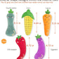Catnip Cat Toys, Interactive Indoor Cat Nip Toy Kitty Kicker, Dental Kitten Chew Toy, 5 Pack, Vegetable Shape