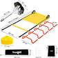 Yes4All Agility Ladder Speed Training Equipment Set - 1 Adjustable Agility Ladder, 12 Soccer Cones, 5 Hurdles, Jump Rope, Running Parachute - Speed & Agility Training Equipment for All Ages