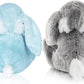 My OLi Bunny Stuffed Animal Pack of 2 Plush Rabbit 7in Stuffed Bunny with Floppy Ear Bedtime Friend Soft Toy Gifts for Girls Boys Kids, Gray & Blue
