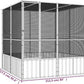 Steel Bird Cage, Large Flight King Bird Cage for Cockatiels African Grey Quaker Amazon Sun Parakeets Green Cheek Conures Pigeons Parrot Bird Cage Birdcage, Anthracite 84.1"x85.6"x83.3"