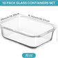 Vtopmart Glass Storage Containers with Lids, Meal Prep Food Container Sets, Lunch Box with Snap Airtight Lid for Microwave, Oven, Freezer and Dishwasher (10pack 35oz)