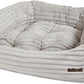 Jax & Bones Dog Napper - Luna Grey Machine Washable Bed for Dogs - Extra Heavy Duty Bolstered Sides - Small Grey Dog Mat | 24 x 21 Inches